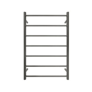 Commercial Round 7 Bars Heated Towel Rail-Gun Metal Grey